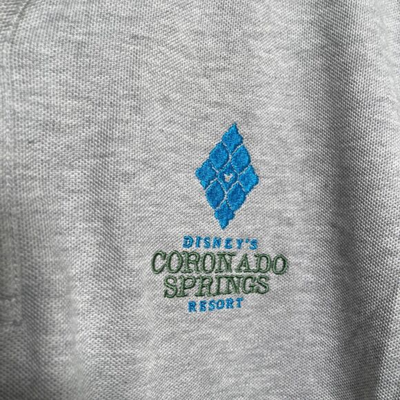 Disney Coronado Springs Tommy Bahama Polo Shirt Men's XXL Gray Short Sleeve Top - Picture 4 of 11